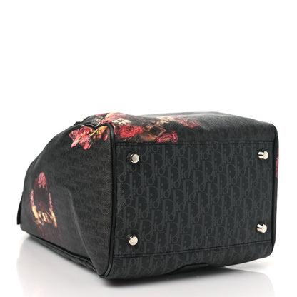 Christian Dior x Toru Kamei Coated Canvas Floral Skull Sling Backpack Grey Multicolor 4 of 10