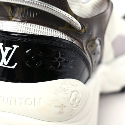 Louis Vuitton LOUIS VUITTON Monogram Calfskin Run 55 Sneakers 37.5 White 14 of 18