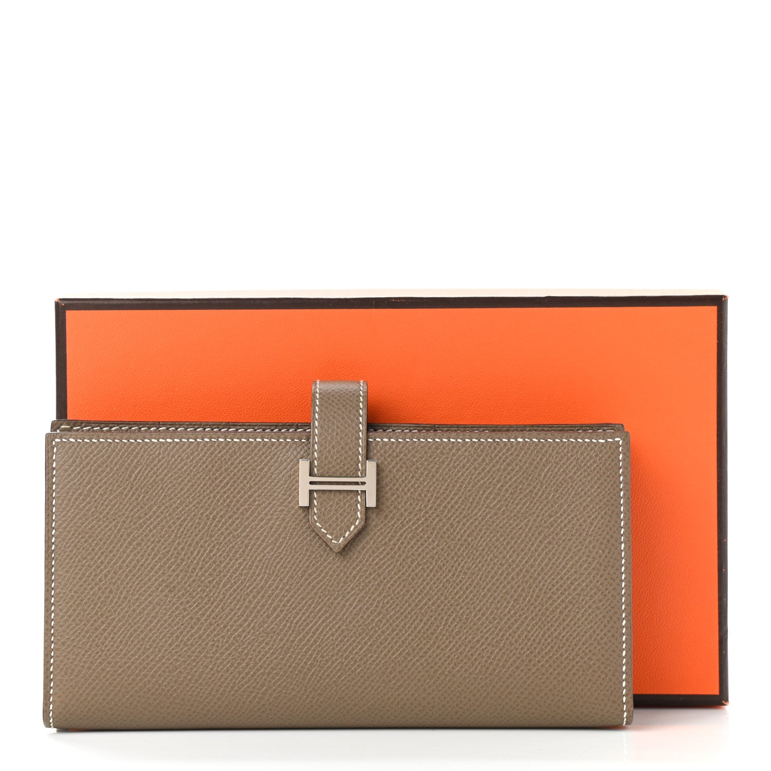 Hermes Epsom Bearn Gusset Wallet Etoupe 7 of 7