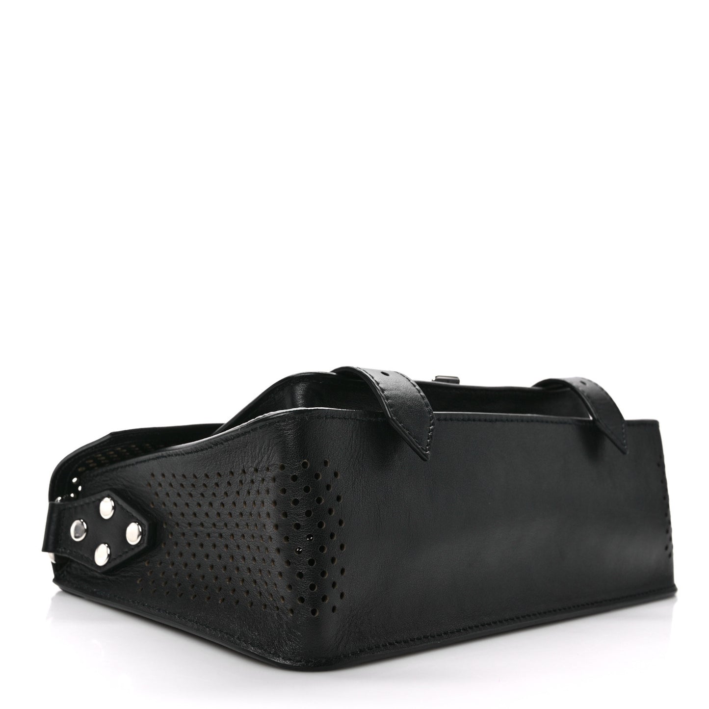 Grained Calfskin Tiny PS1 Satchel Black