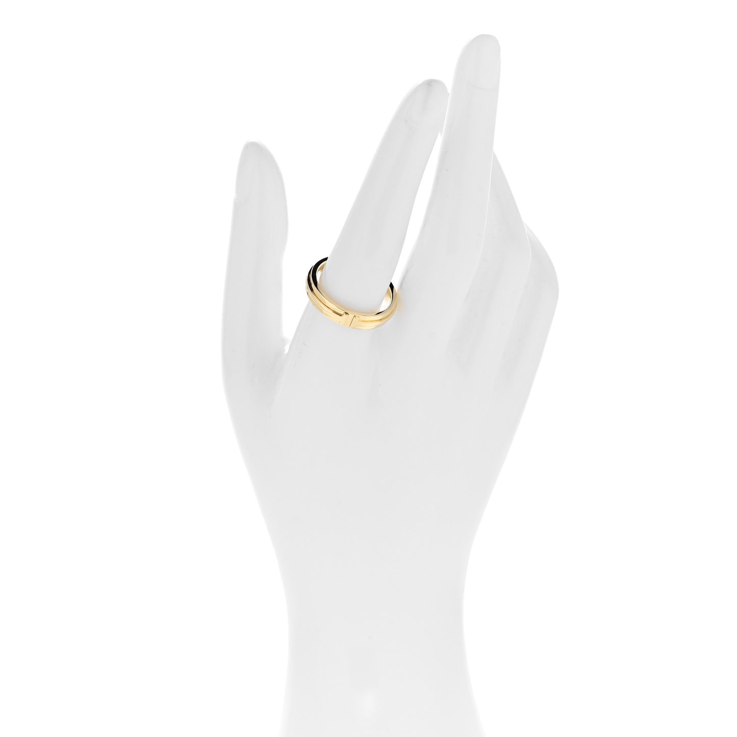 18K Yellow Gold T Two Narrow Ring 58 8.5