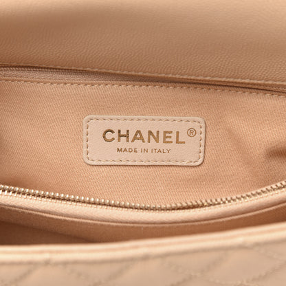 Chanel Caviar Quilted Small Coco Handle Flap Light Beige 6 of 10
