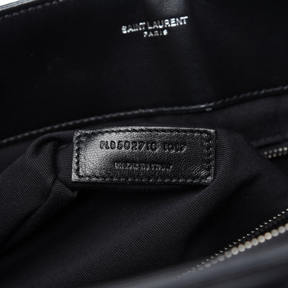 Saint Laurent Calfskin Y Quilted Monogram Large Loulou Shopper Black 9 of 10