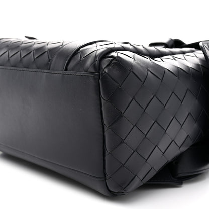 Bottega Veneta Canvas Calfskin Intrecciato Sassolungo Backpack Dark Blue 10 of 11