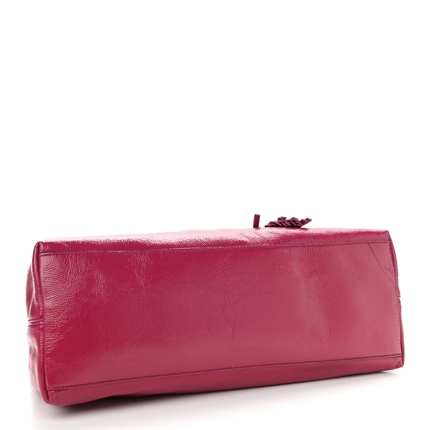 Vernice Naplack Medium Soho Chain Shoulder Bag Bright Bouganville
