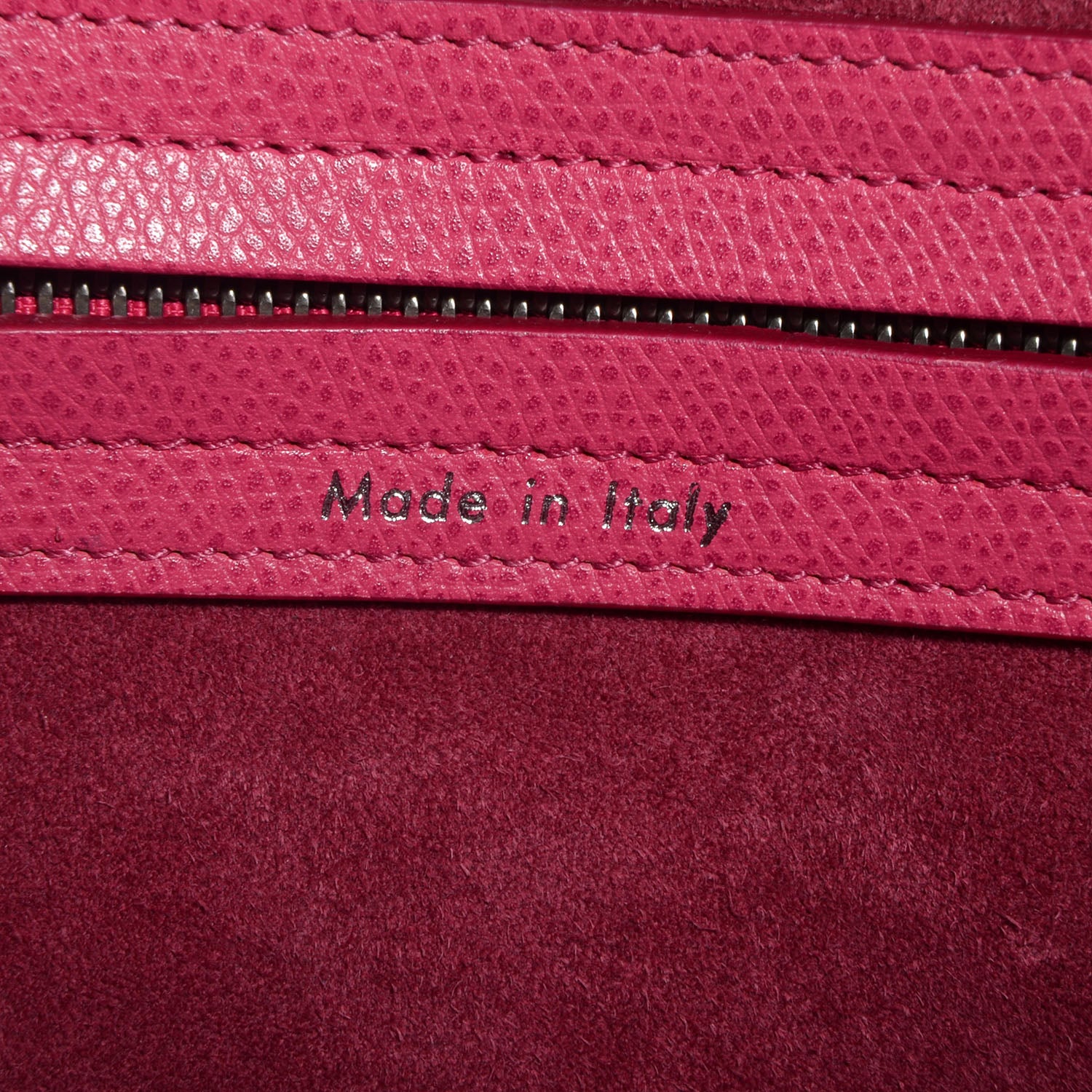 Celine Grained Calfskin Small Phantom Luggage Fuchsia 8 of 9