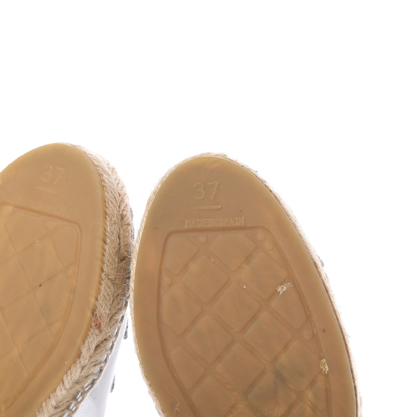 Mesh Grosgrain CC Espadrilles 37 Silver