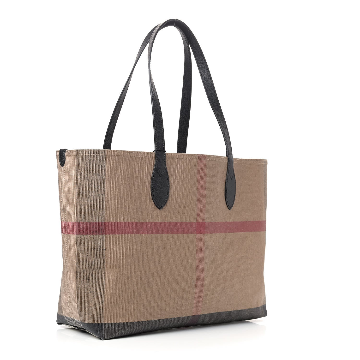 Burberry Coated Canvas Mega Check Medium Doodle Tote Black 2 of 8