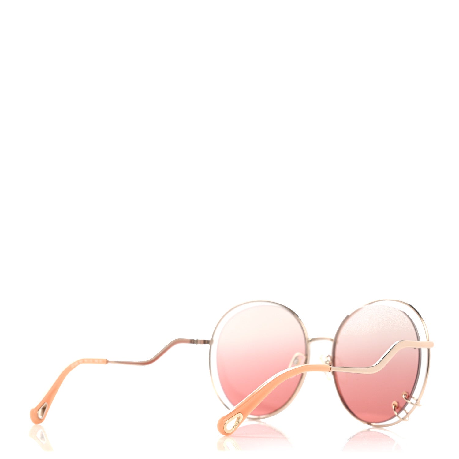 Chloe Oversize Round Sunglasses CE153S Silver Pink 4 of 7