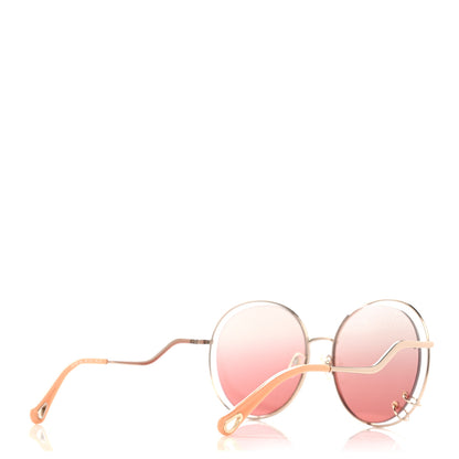 Chloe Oversize Round Sunglasses CE153S Silver Pink 4 of 7