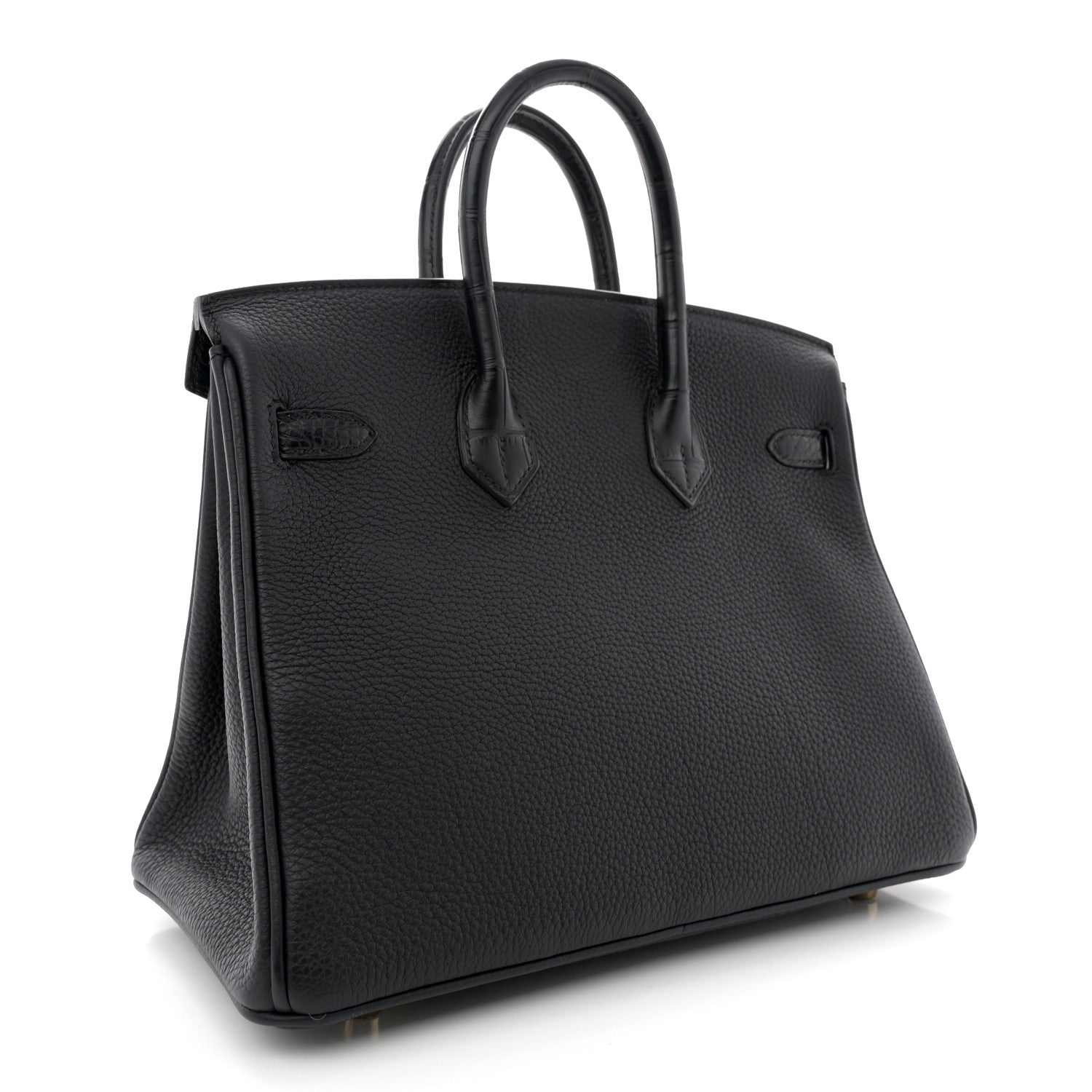 Hermes Togo Matte Alligator Birkin Touch 25 Black 3 of 11