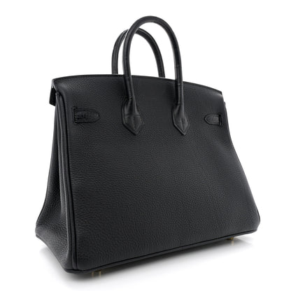 Hermes Togo Matte Alligator Birkin Touch 25 Black 3 of 11