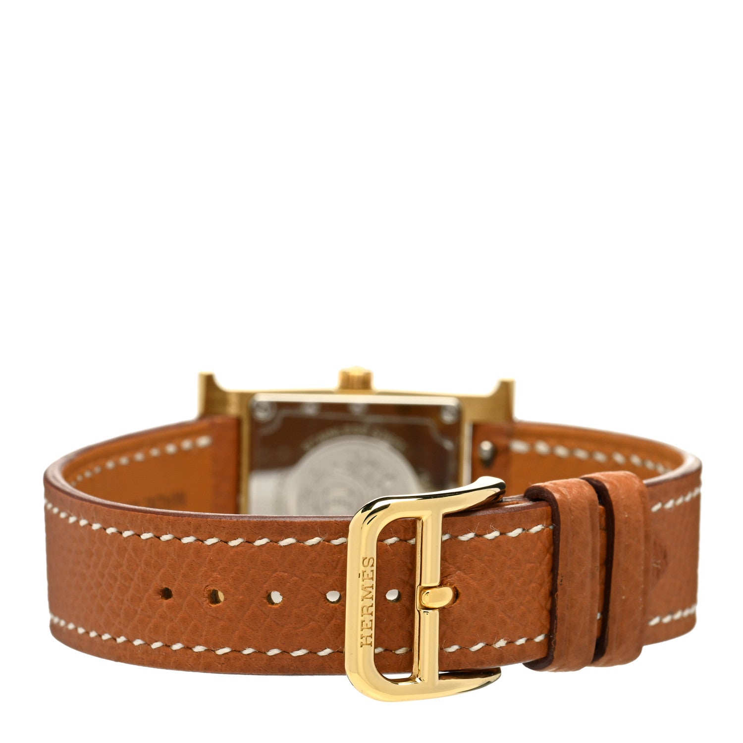 Hermes Stainless Steel Epsom 21mm Heure H Hour Quartz Watch Gold 3 of 5
