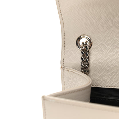 Saint Laurent Grain De Poudre Medium Classic Monogram Kate Satchel Icy White 11 of 13