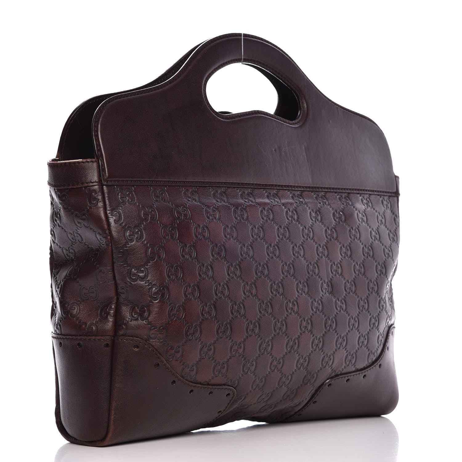 Gucci Guccissima Medium Punch Top Handle Tote Brown 4 of 12
