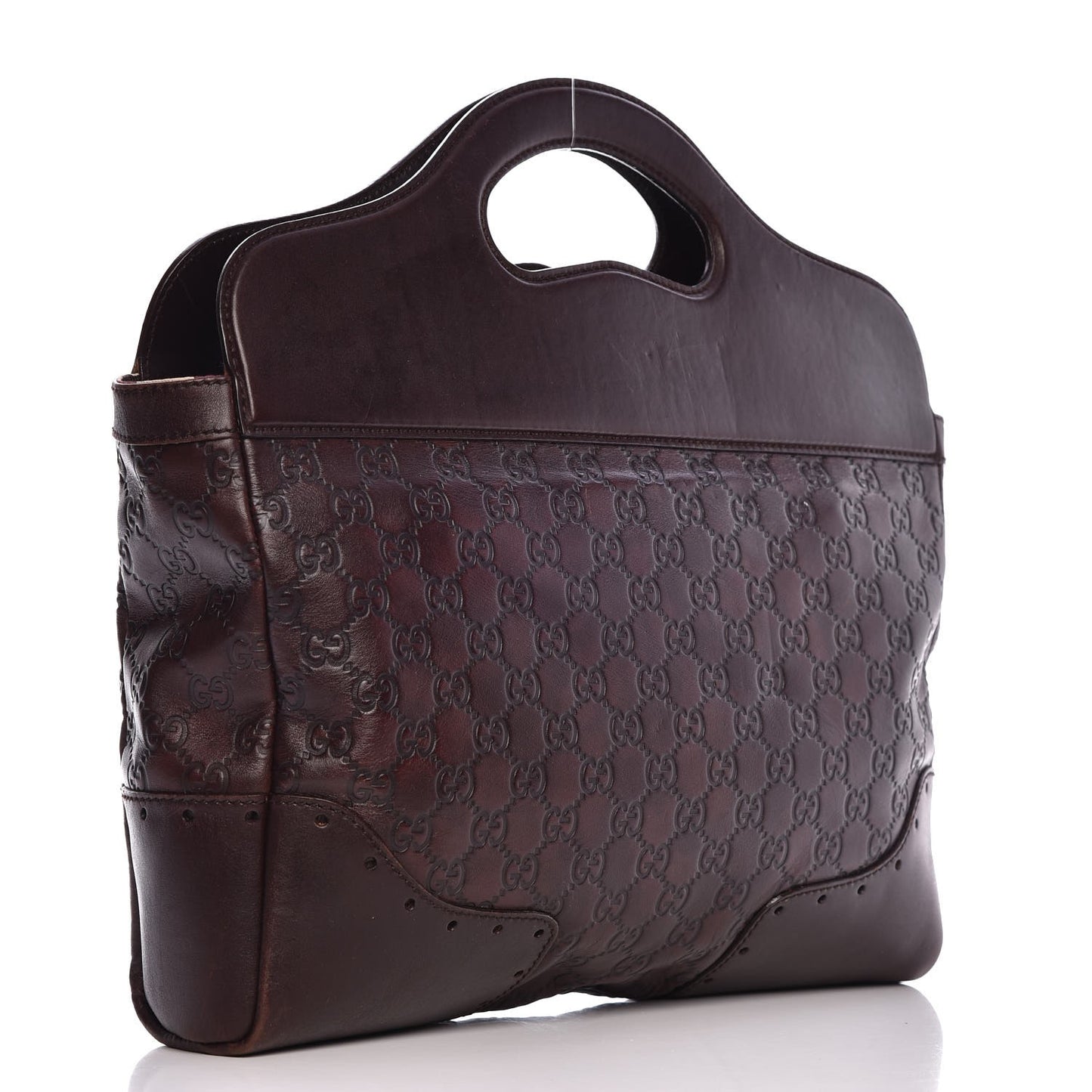 Guccissima Medium Punch Top Handle Tote Brown