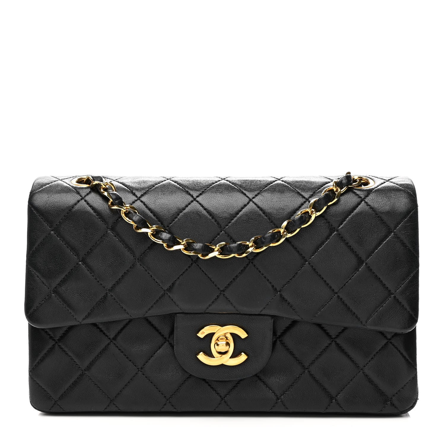 Chanel Lambskin Quilted Small Double Flap Black 1 of 13
