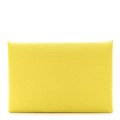 Hermes Chevre Mysore Calvi Card Case Lime 1 of 8