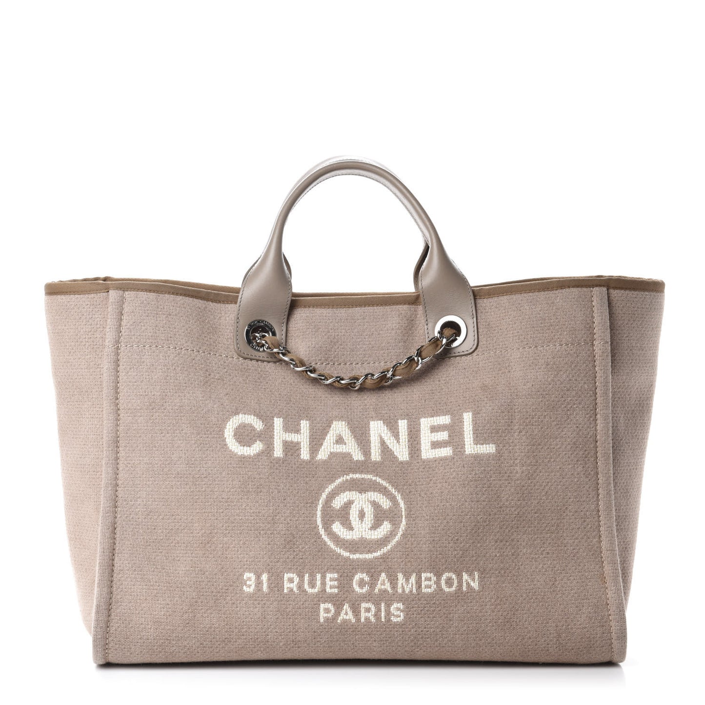 Canvas Medium Deauville Tote Ecru