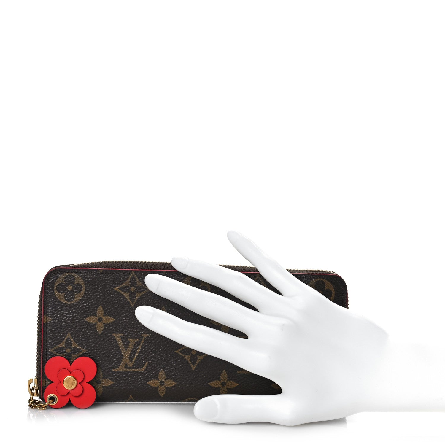 Louis Vuitton Monogram Blooming Flowers Clemence Wallet Coquelicot