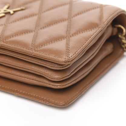 Saint Laurent Lambskin Diamond Quilted Angie Chain Bag Tan 10 of 13