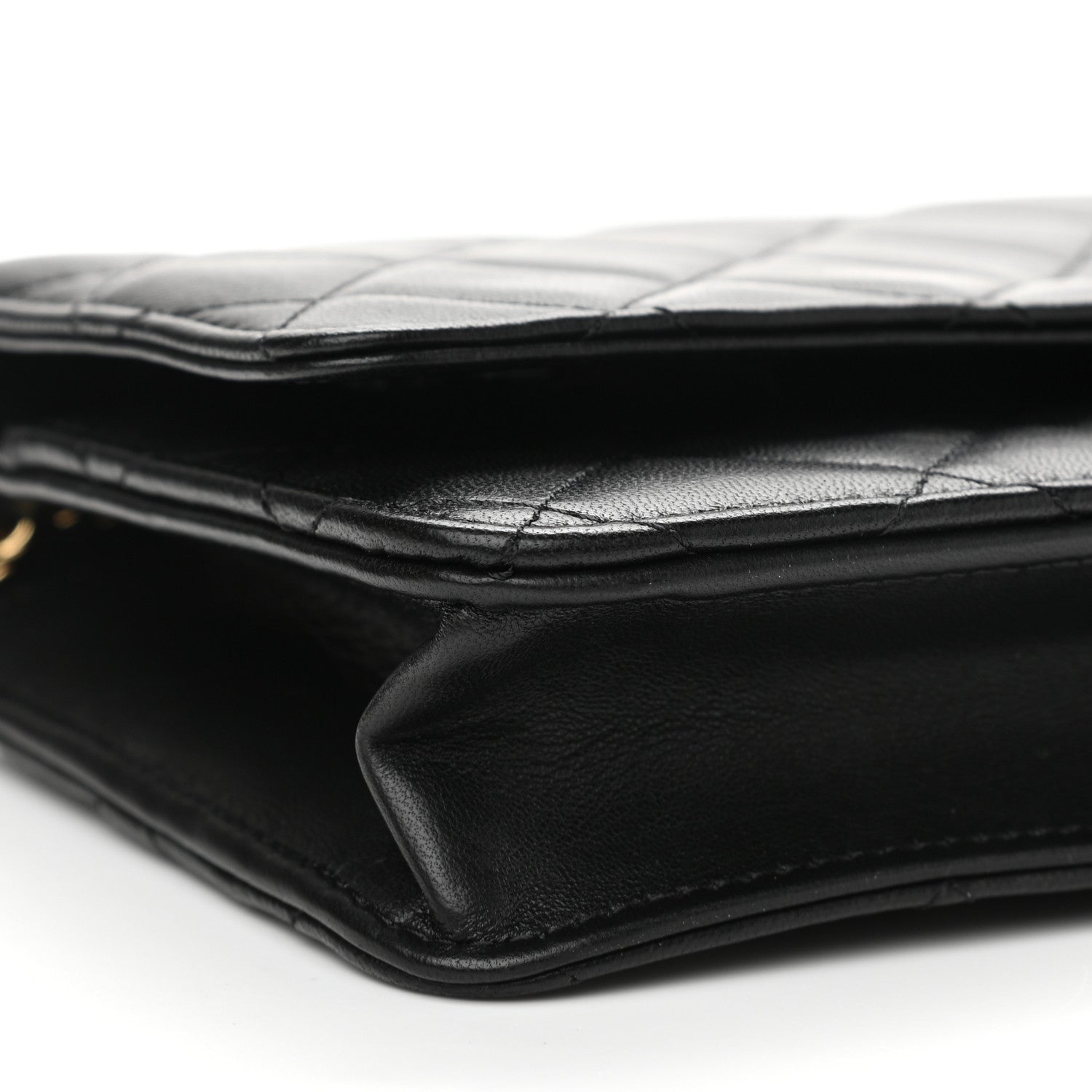 Chanel Lambskin Quilted Wallet On Chain WOC Black 9 of 12