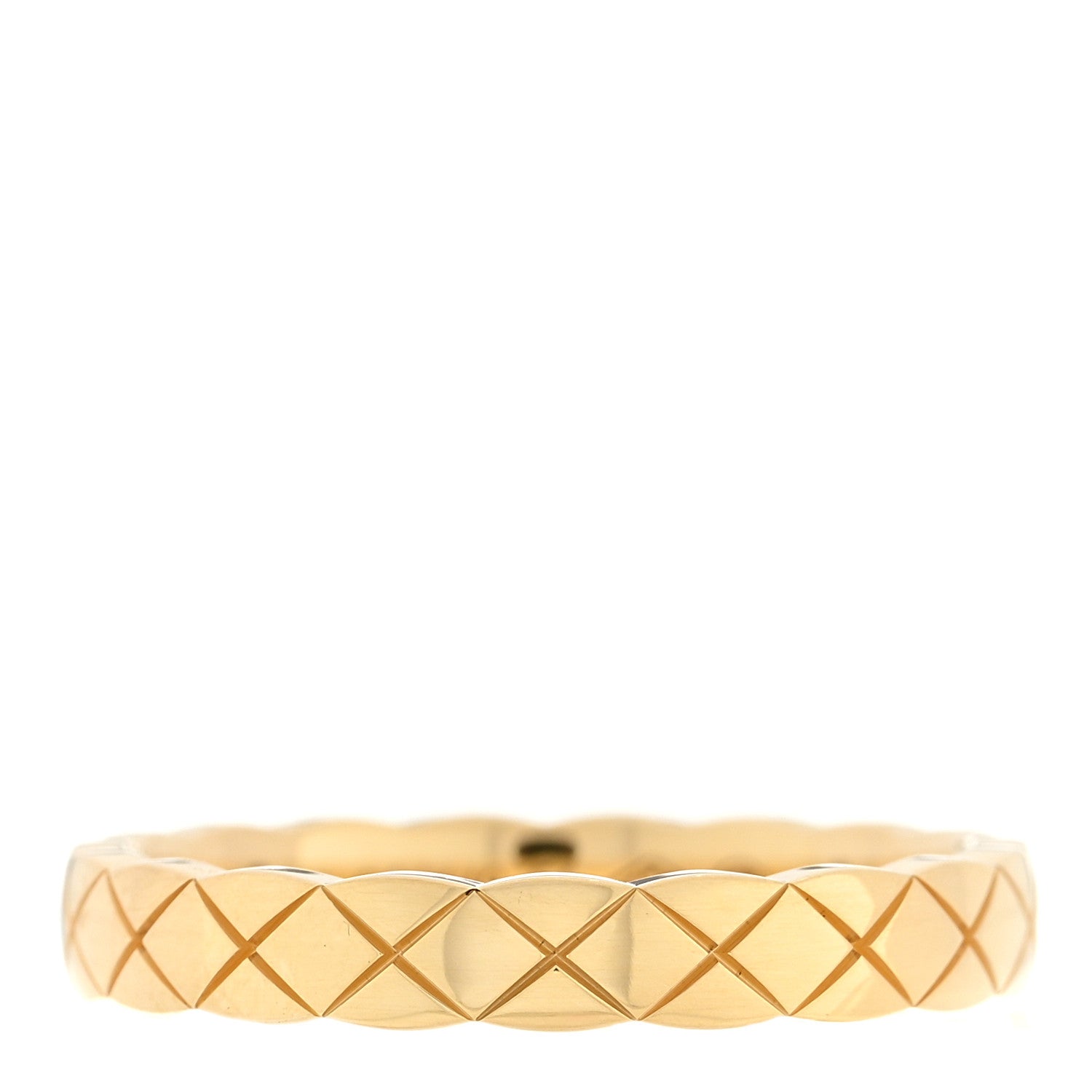 Chanel 18K Yellow Gold Mini Coco Crush Ring 54 6.75 1 of 4