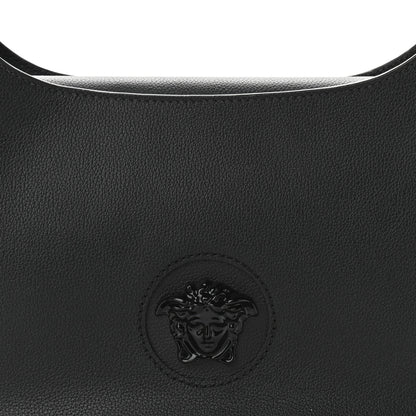 Versace Calfskin La Medusa Medium Hobo Crossbody Black 9 of 9