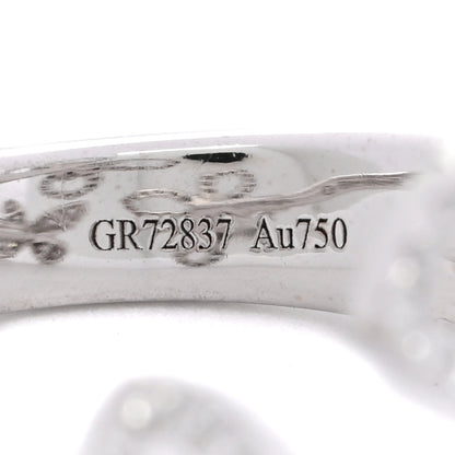 Graff 18K White Gold Diamond Triple Butterfly Silhouette Ring 53 6.5 3 of 3