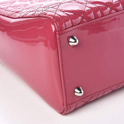 Christian Dior Patent Cannage Large Lady Dior Pink 9 of 10
