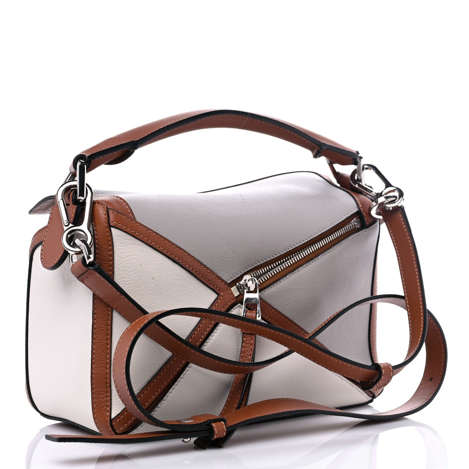 Loewe Calfskin Medium Graphic Puzzle Bag Ghost Soft White 2 of 7