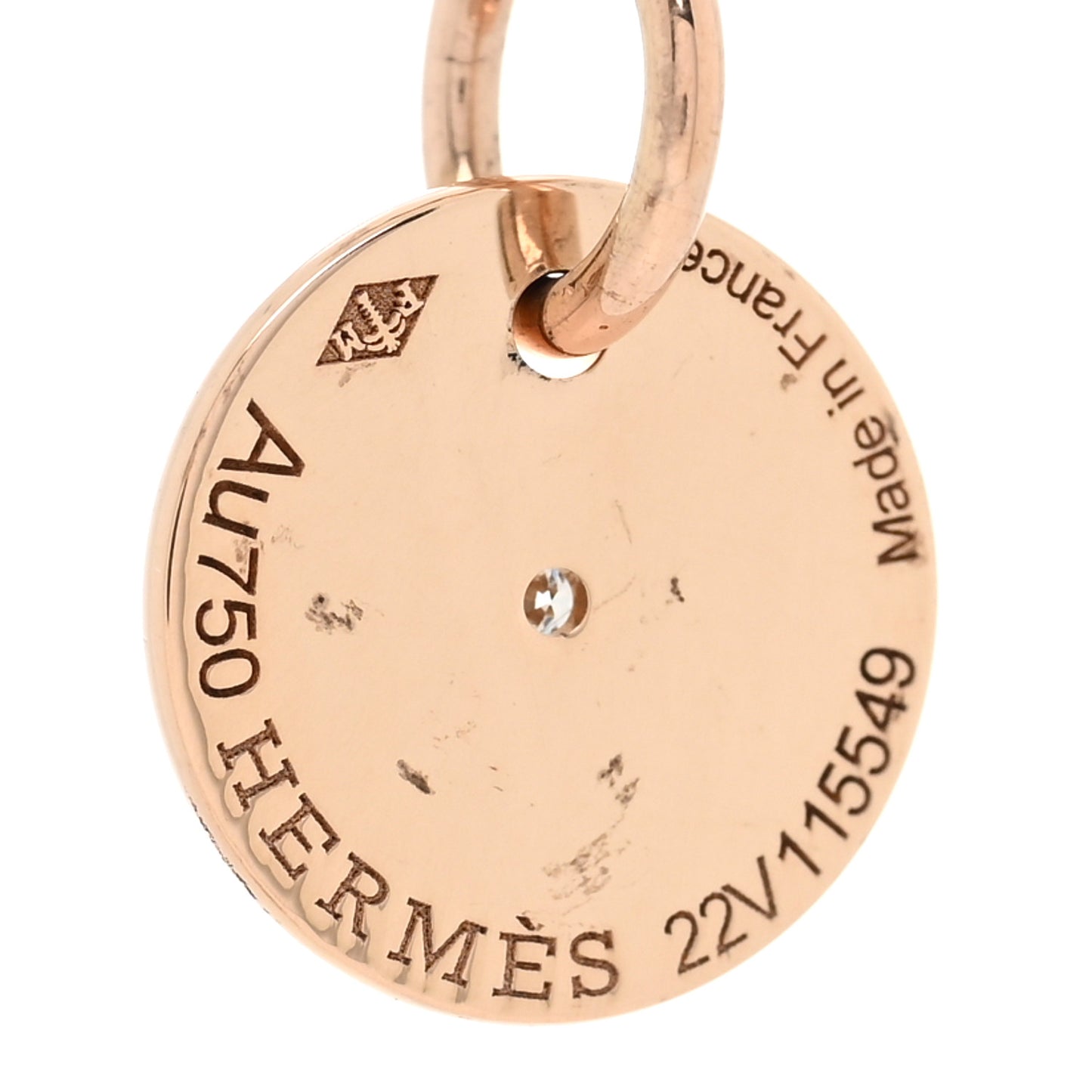 18K Rose Gold Diamond Gambade Clou de Selle Necklace
