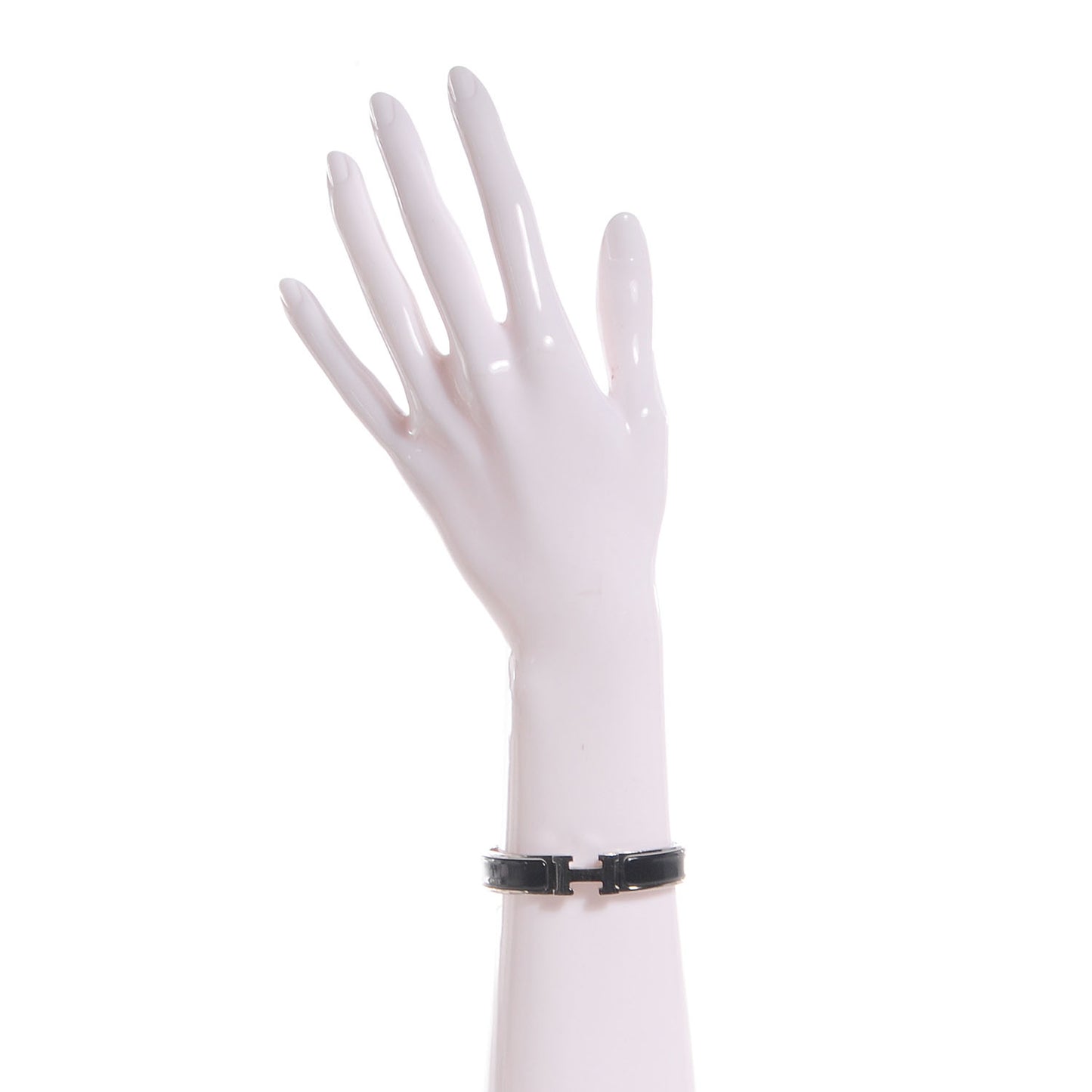 Enamel Narrow Clic Clac H Bracelet PM Black