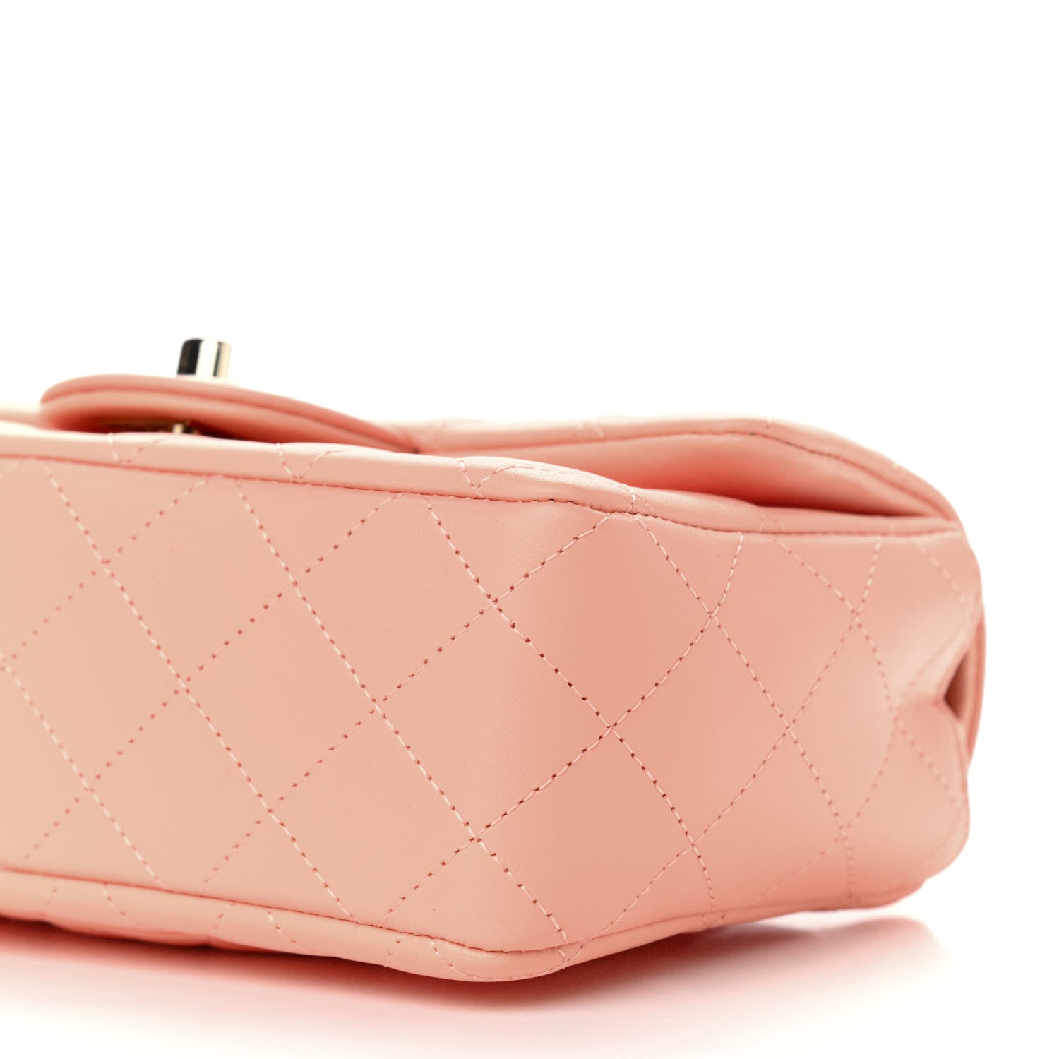 Chanel Lambskin Quilted Mini Rectangular Flap Light Orange 9 of 9
