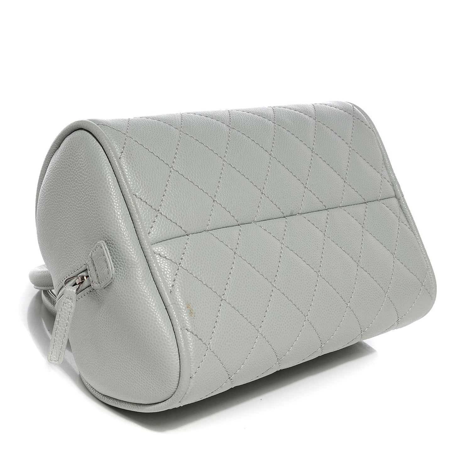 Caviar Quilted Small Bowler Grey
