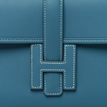 Hermes Swift Jige Elan 29 Clutch Blue Jean 8 of 10