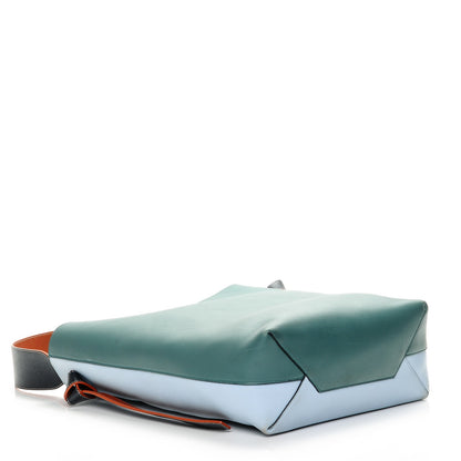 Celine Shiny Smooth Calfskin Small Twisted Cabas Green Smoke Pale Blue 4 of 7
