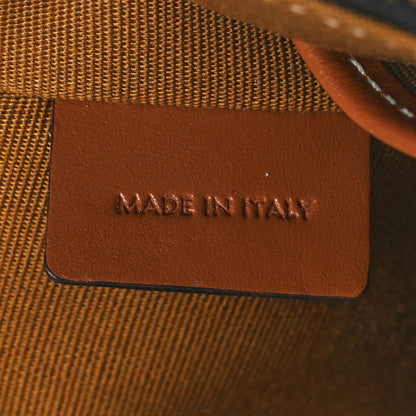 Celine Triomphe Canvas Calfskin Ava Shoulder Bag Tan 7 of 12