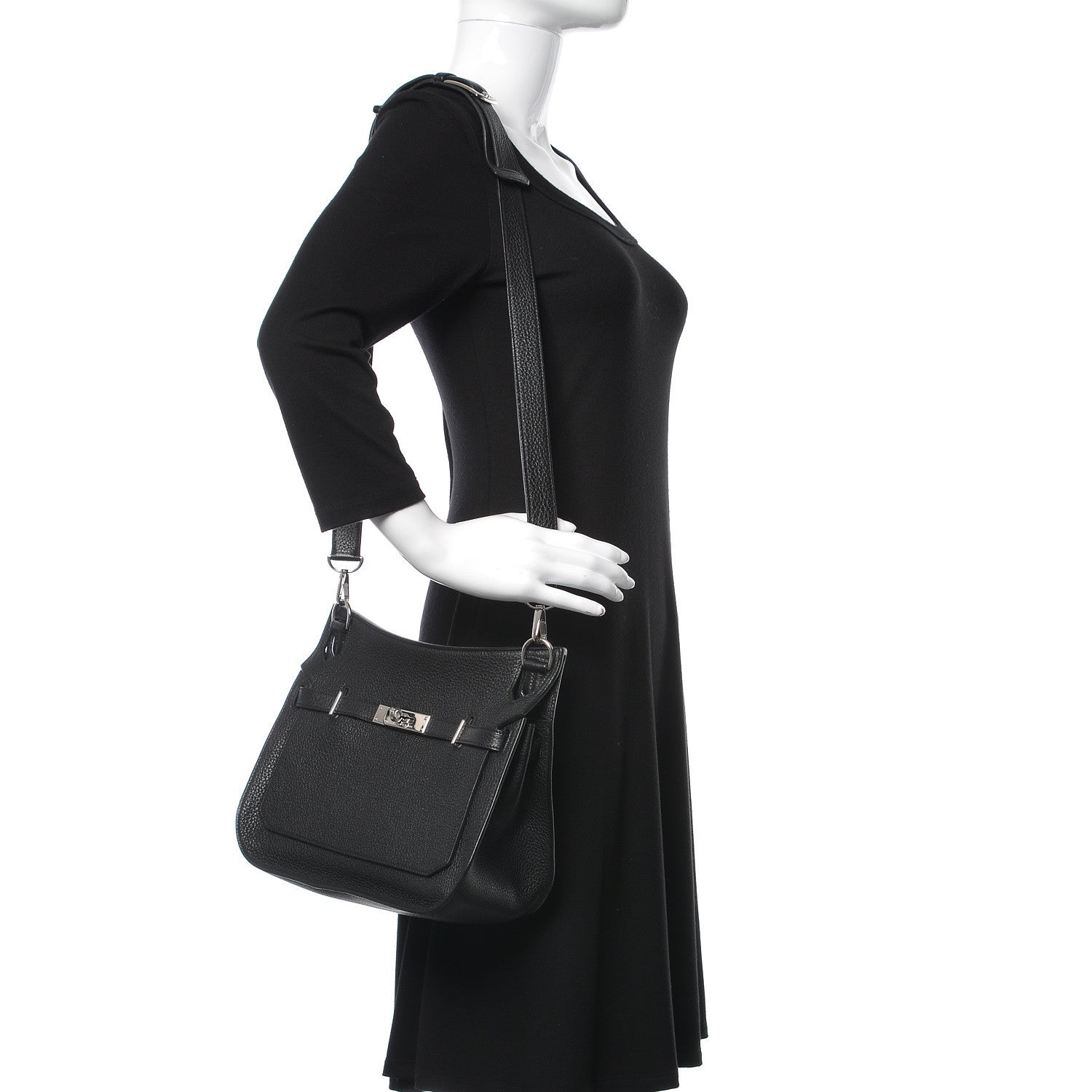 Hermes Taurillon Clemence Jypsiere 28 Black 2 of 9