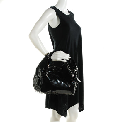 Valentino Garavani Patent Lacca Small Nuage Bow Hobo Black 2 of 7