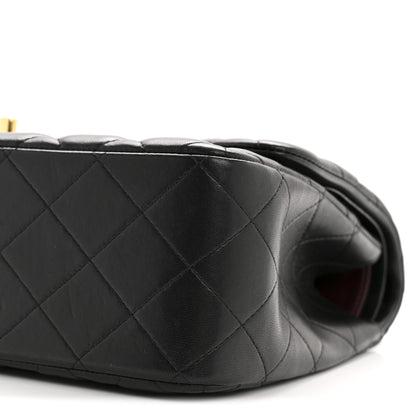 Chanel Lambskin Quilted Jumbo Double Flap Black 10 of 13