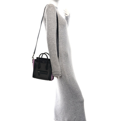 Celine Baby Grained Calfskin Nubuck Tri-color Nano Luggage Anthracite 2 of 10