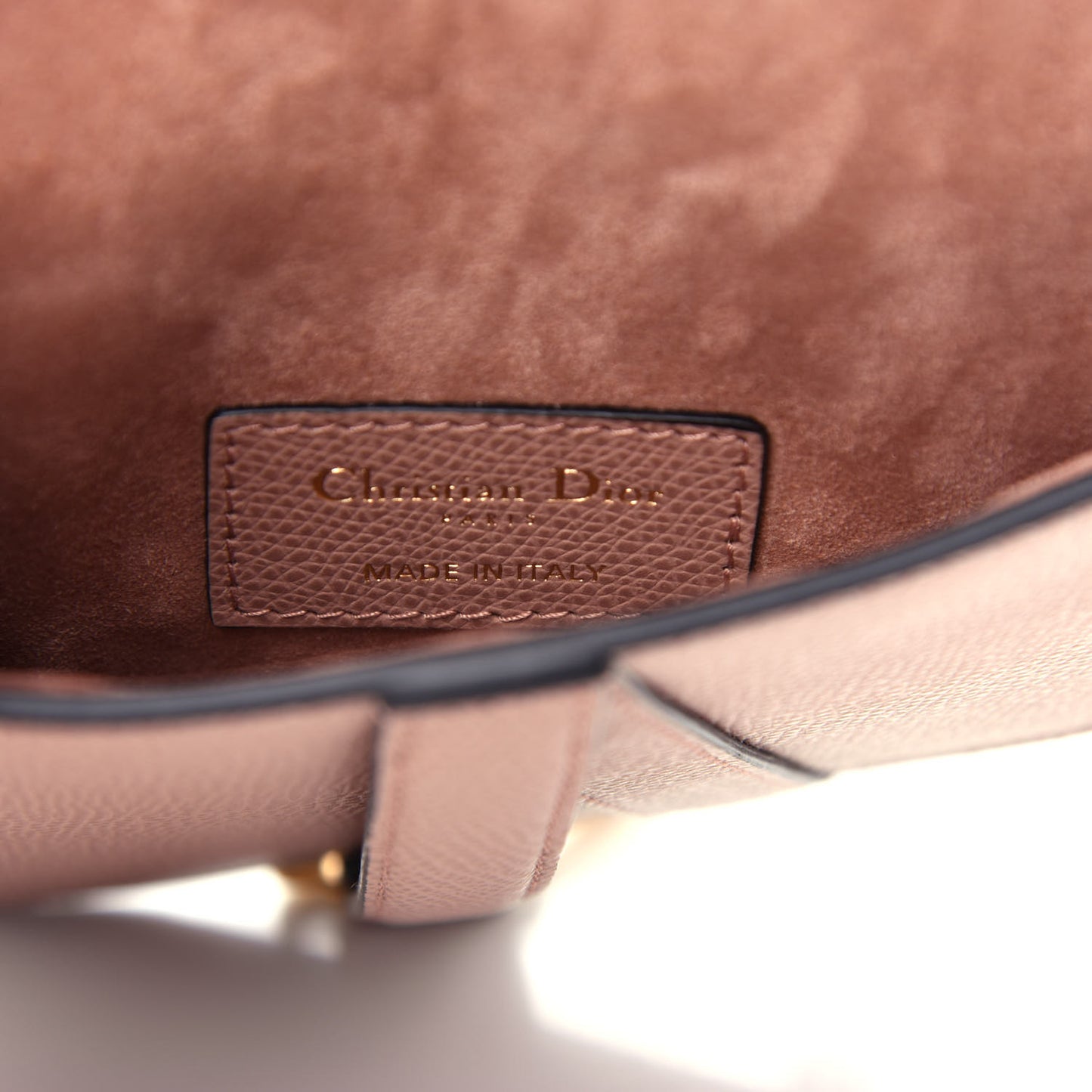 Grained Calfskin Saddle Belt Bag Fard