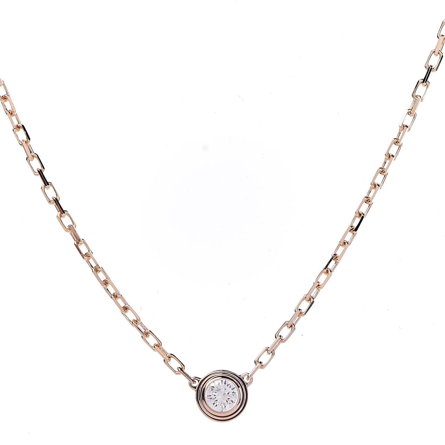 Cartier 18K Pink Gold Diamond SM D'Amour Pendant Necklace 4 of 6