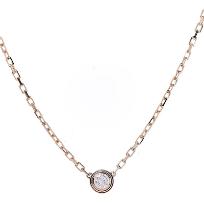 Cartier 18K Pink Gold Diamond SM D'Amour Pendant Necklace 4 of 6