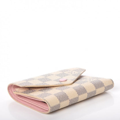 Louis Vuitton Damier Azur Victorine Wallet Rose Ballerine 4 of 9