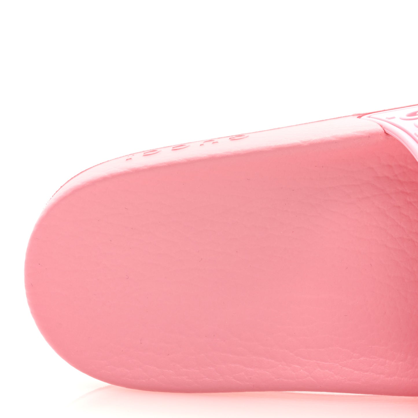 Rubber GG Monogram Perforated Womens Slide Sandals 38 Rose Box