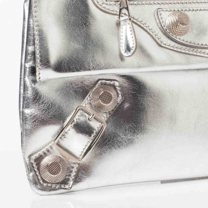 Balenciaga Laminated Calfskin Giant 21 Envelope Clutch Silver Hardware 6 of 12