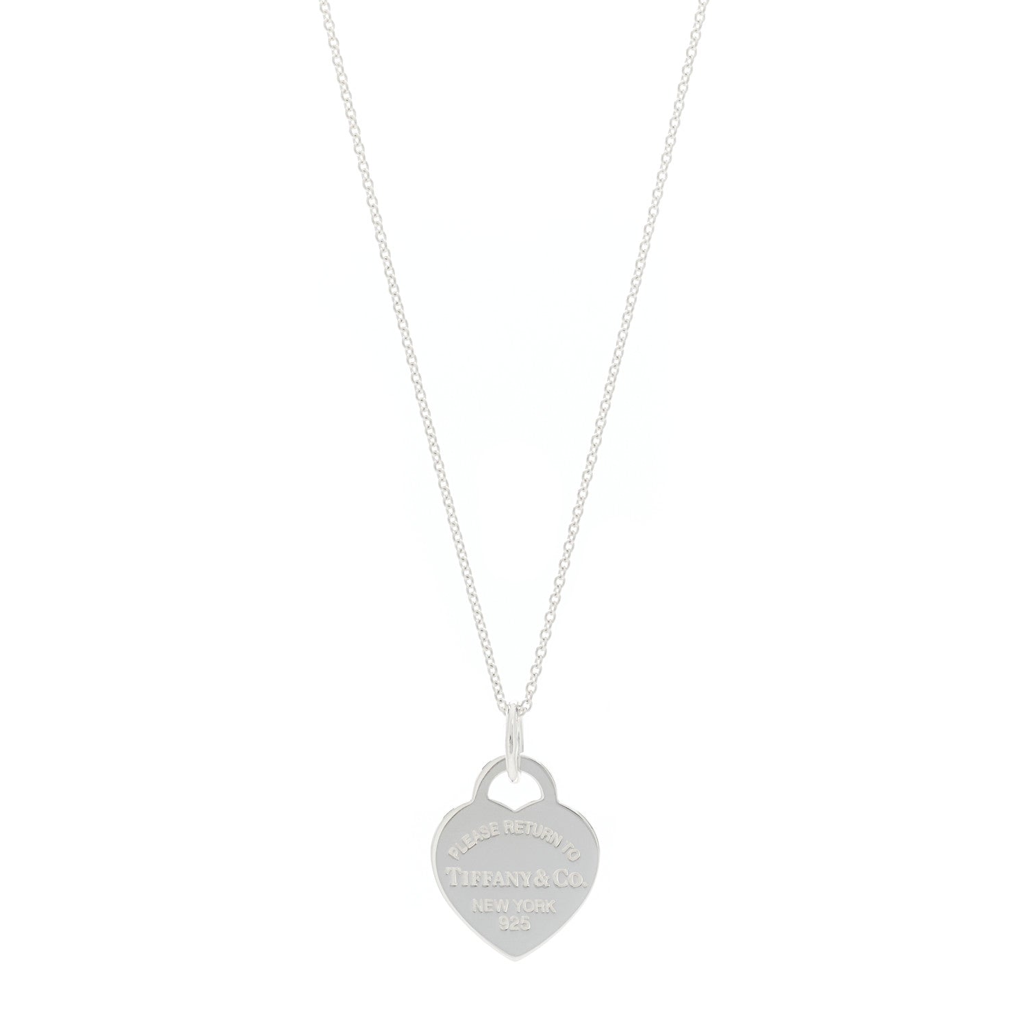 Tiffany Sterling Silver Return To Tiffany Heart Pendant Necklace 1 of 7