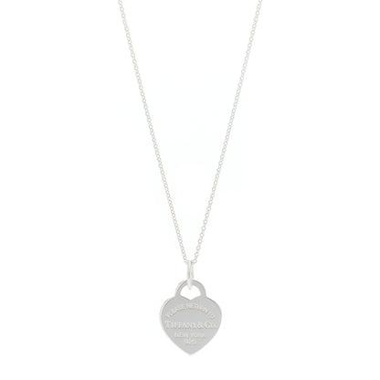 Tiffany Sterling Silver Return To Tiffany Heart Pendant Necklace 1 of 7